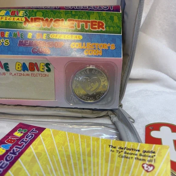 Vintage OPENED TY Beanie Babies‎ Membership Official Club Kit with Bear & Coin